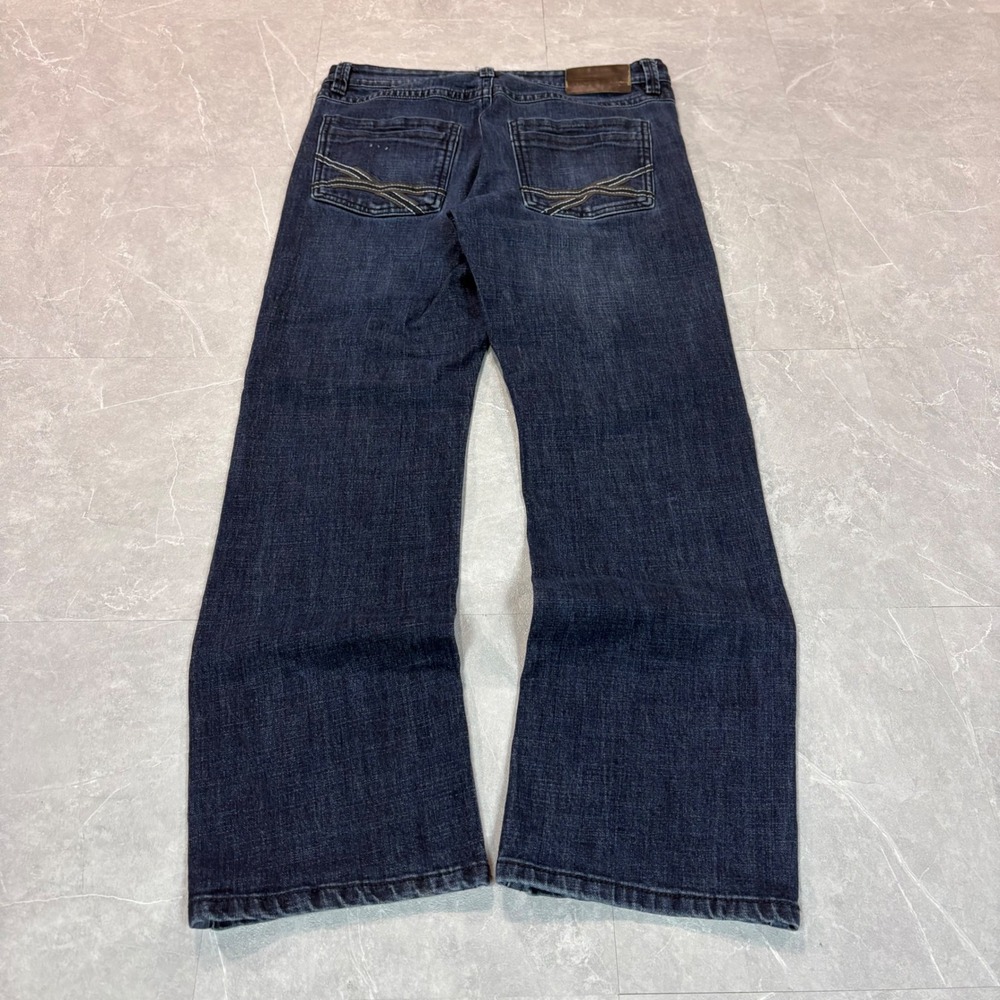 Axel Jeans Mens 34x32 Dark Wash Straight Leg Stretch Denim Blue Jeans 3631